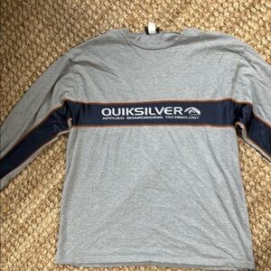 Quiksilver Gray Long Sleeve Tee with Sporty Design